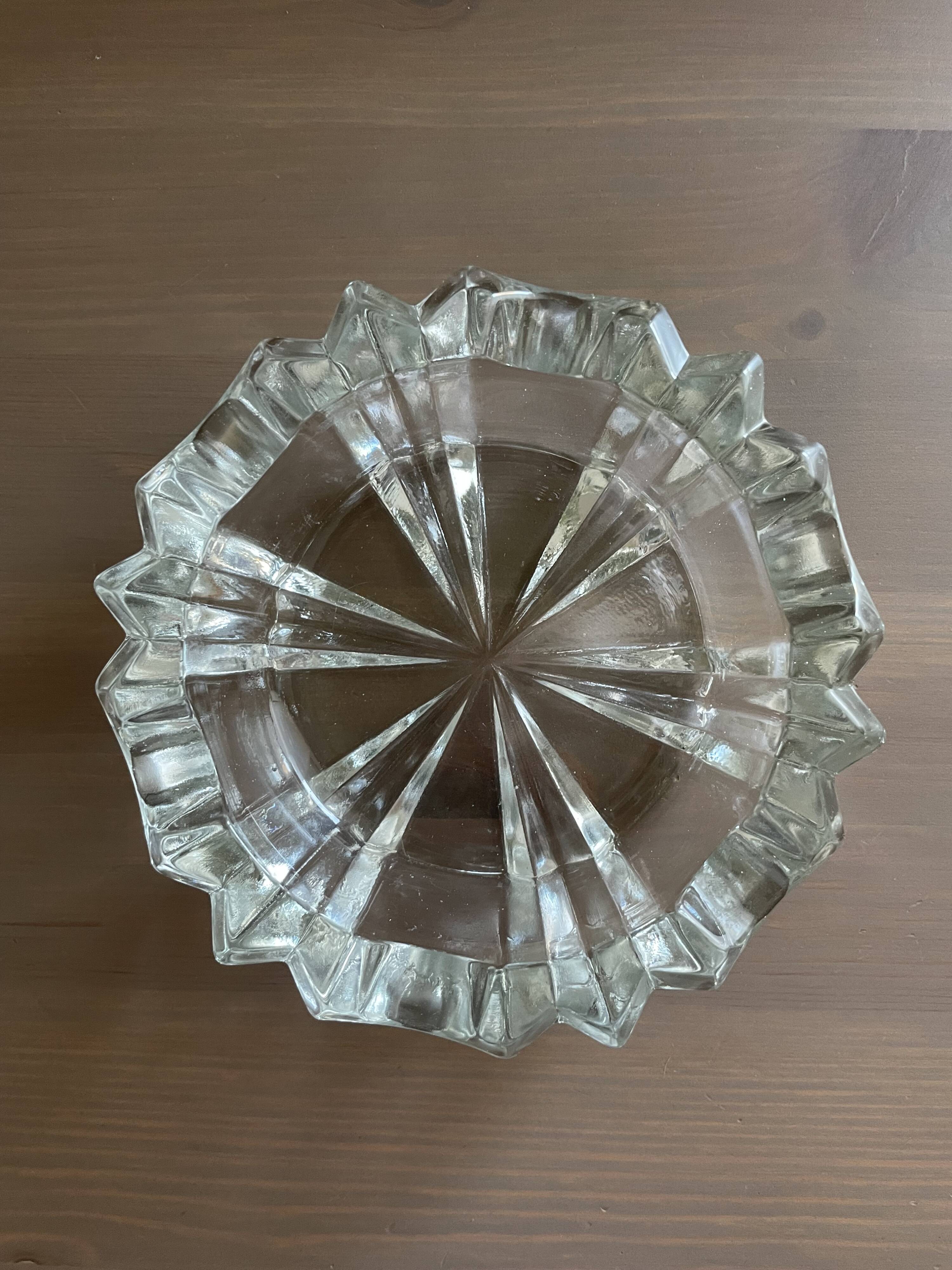 Antique glass ashtray