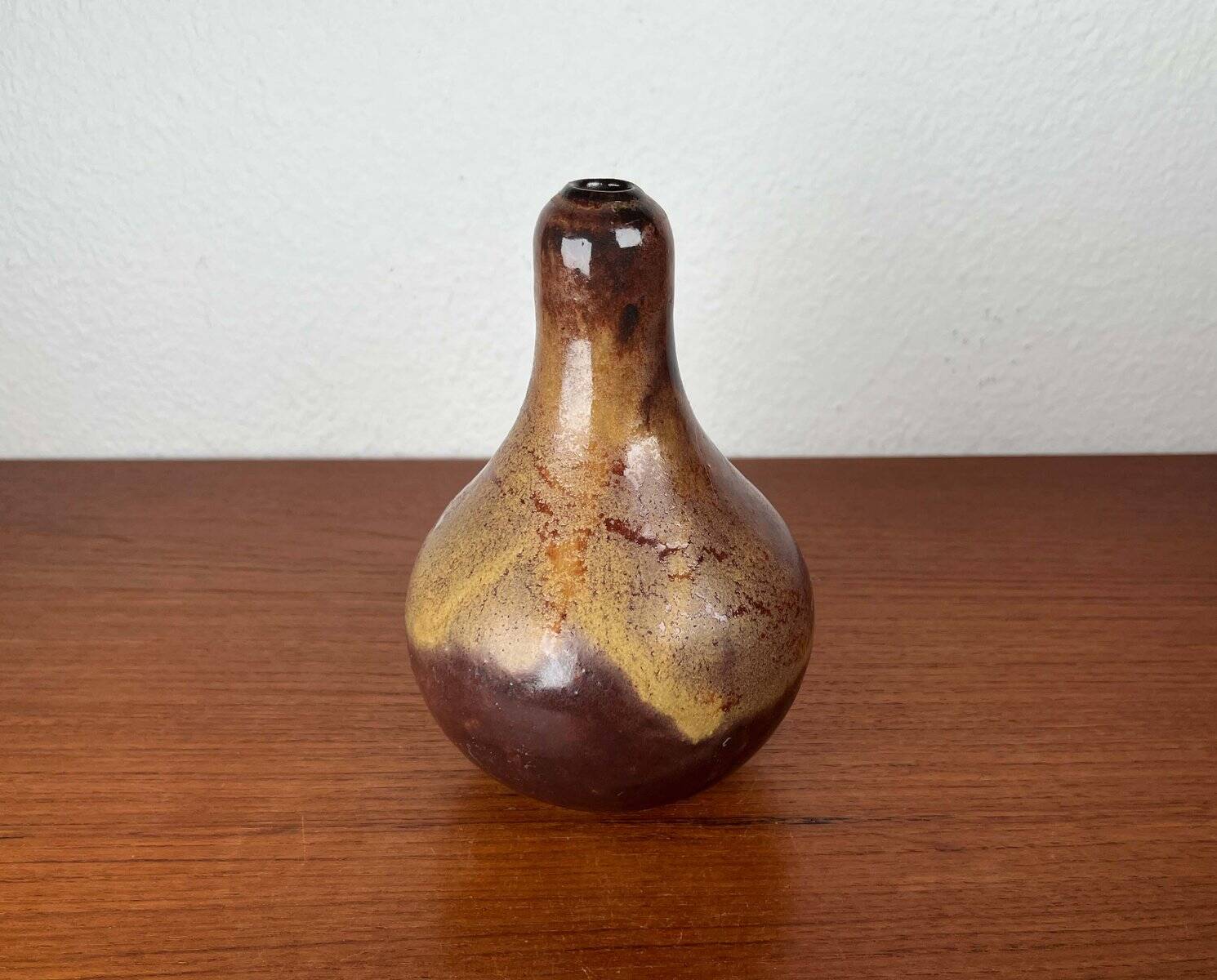Vase calebasse en poterie d'atelier allemand du milieu du siècle de Cornelsen Kindermann Keramik, années 1960