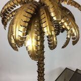 Lampadaire des années 70 forme palmier métal doré