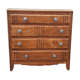 Art deco gilded oak chest of drawers