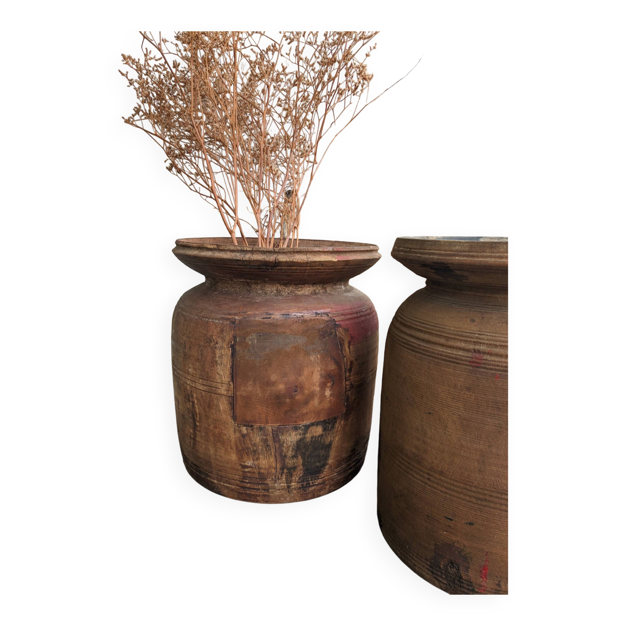 Wooden pot