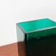 Minimalist mid-century glass block vase by Finncristall, Finland, 1960s.