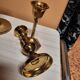 Trio de bougeoirs en bronze