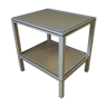 Mid century pierre vandel cream aluminium two-tier side table 1970s