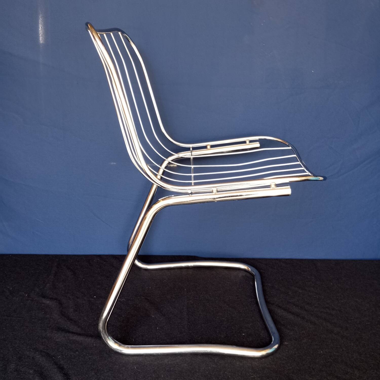 70s chrome metal chairs