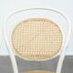 Chaise de bistrot blanche vintage avec accoudoirs, style Thonet