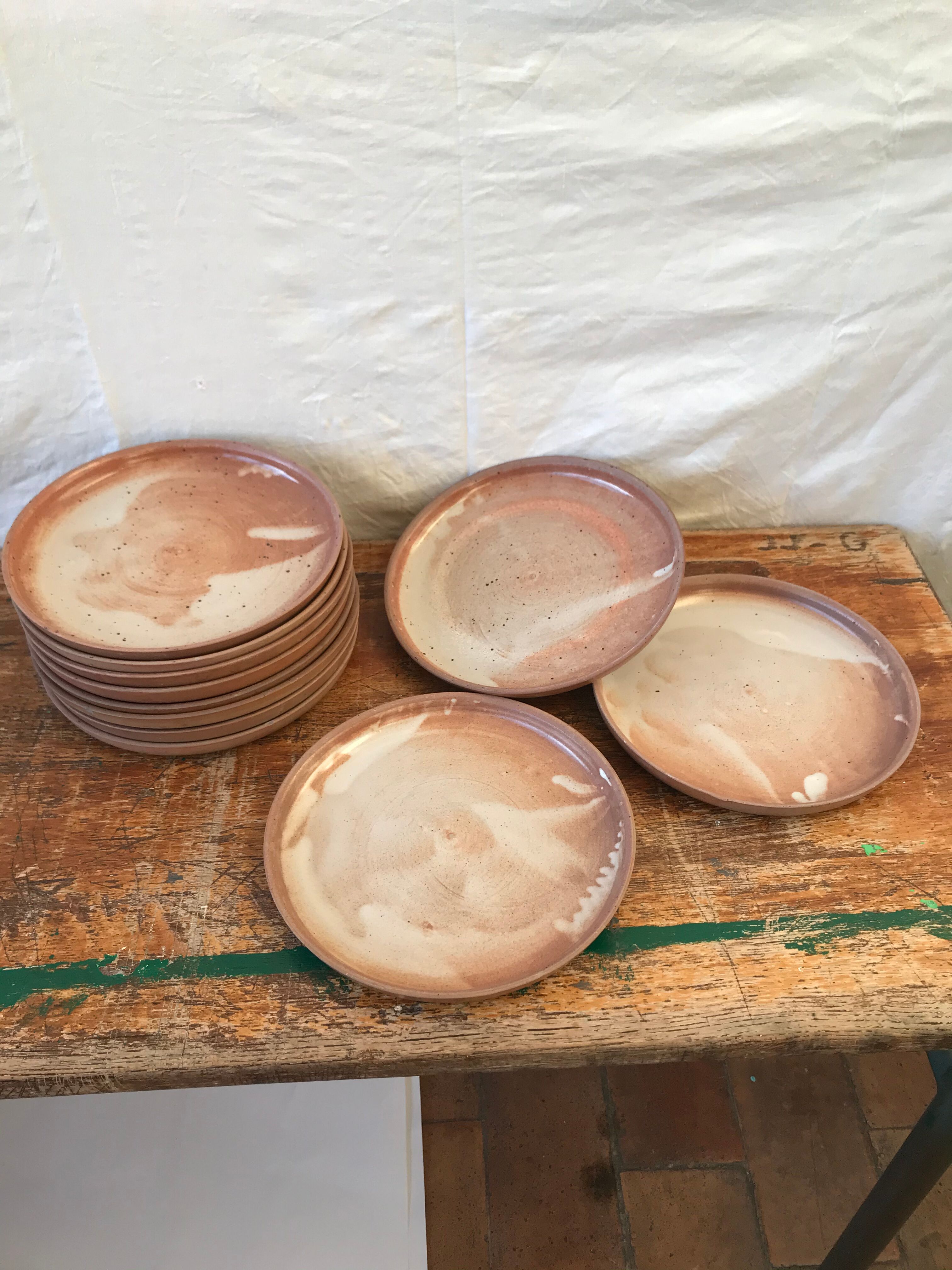 11 vintage sandstone plates