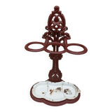 Patinated cast metal umbrella holder