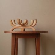 Chandelier bois de manguier fabrication artisanale décoration scandinave