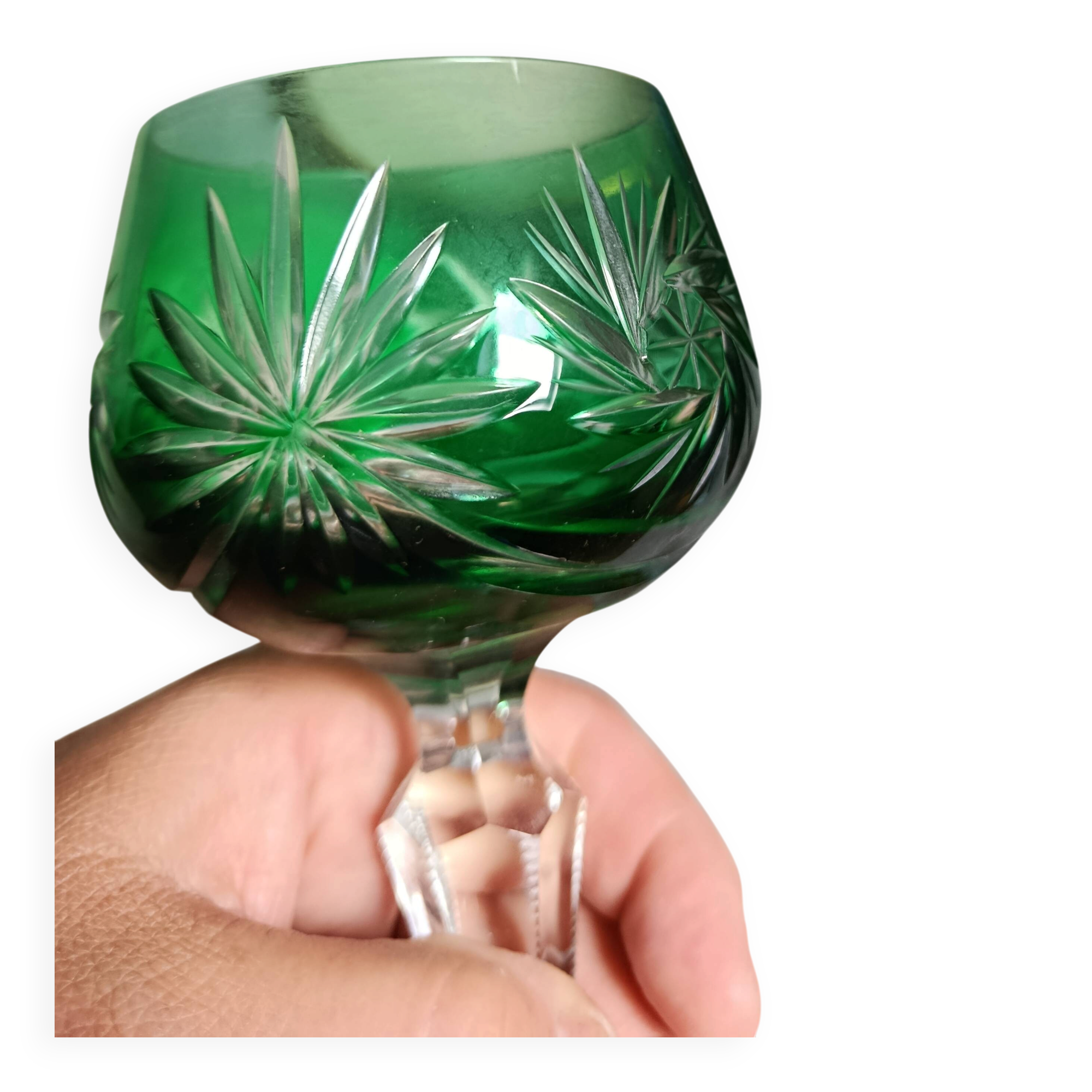 Verre en cristal type cristal de bohème