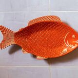 Glazed terracotta fish dish