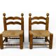 Pair of low straw chairs  circa 1940