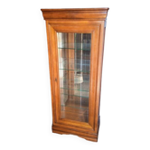 Vitrine Louis Philippe merisier 180 cm