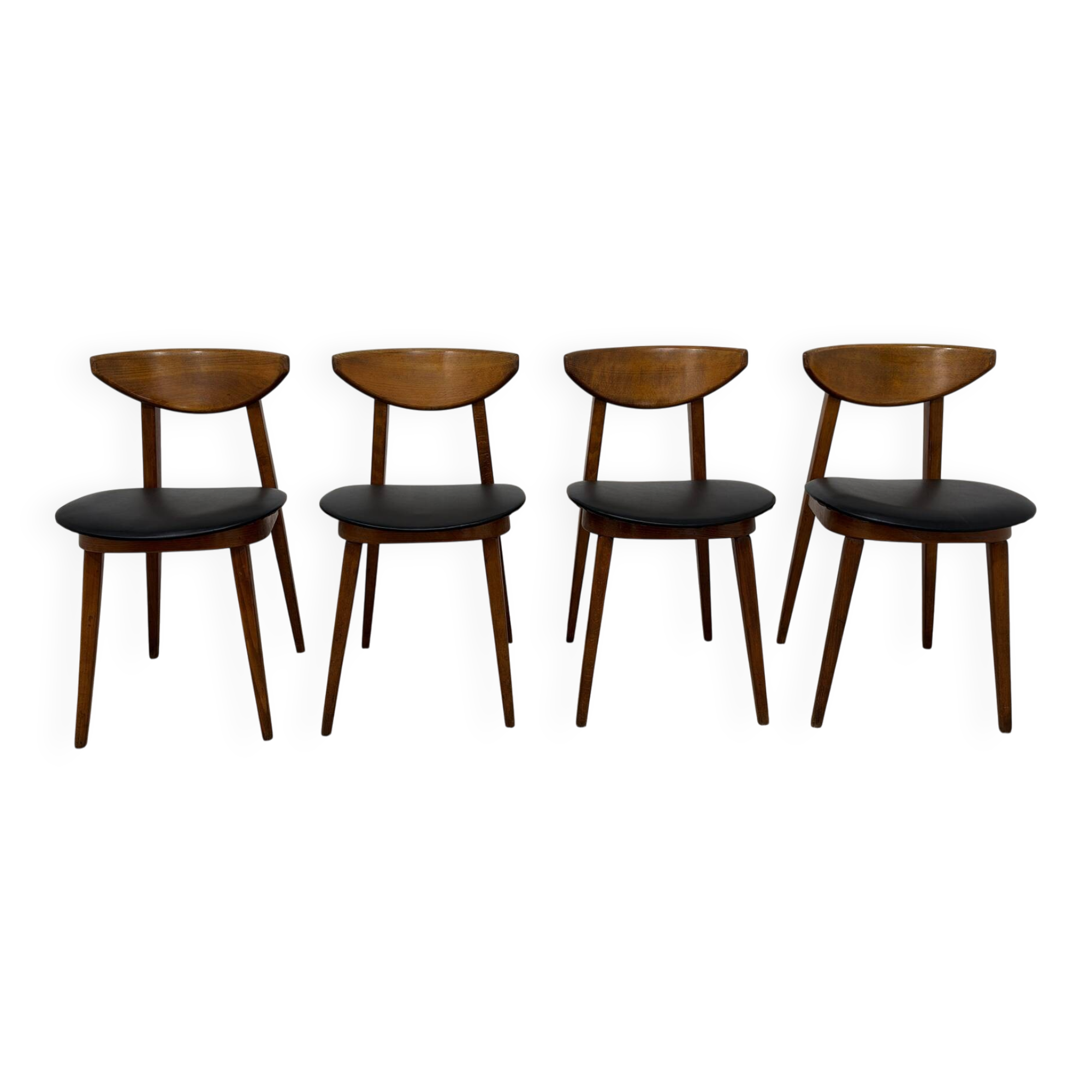 4 Fontania chairs attributed to Baumann – 1960s