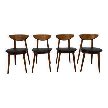 4 Fontania chairs attributed to Baumann – 1960s