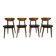 4 Fontania chairs attributed to Baumann – 1960s