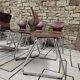 Set of 6 Flötotto pagwood stackable chairs 1960
