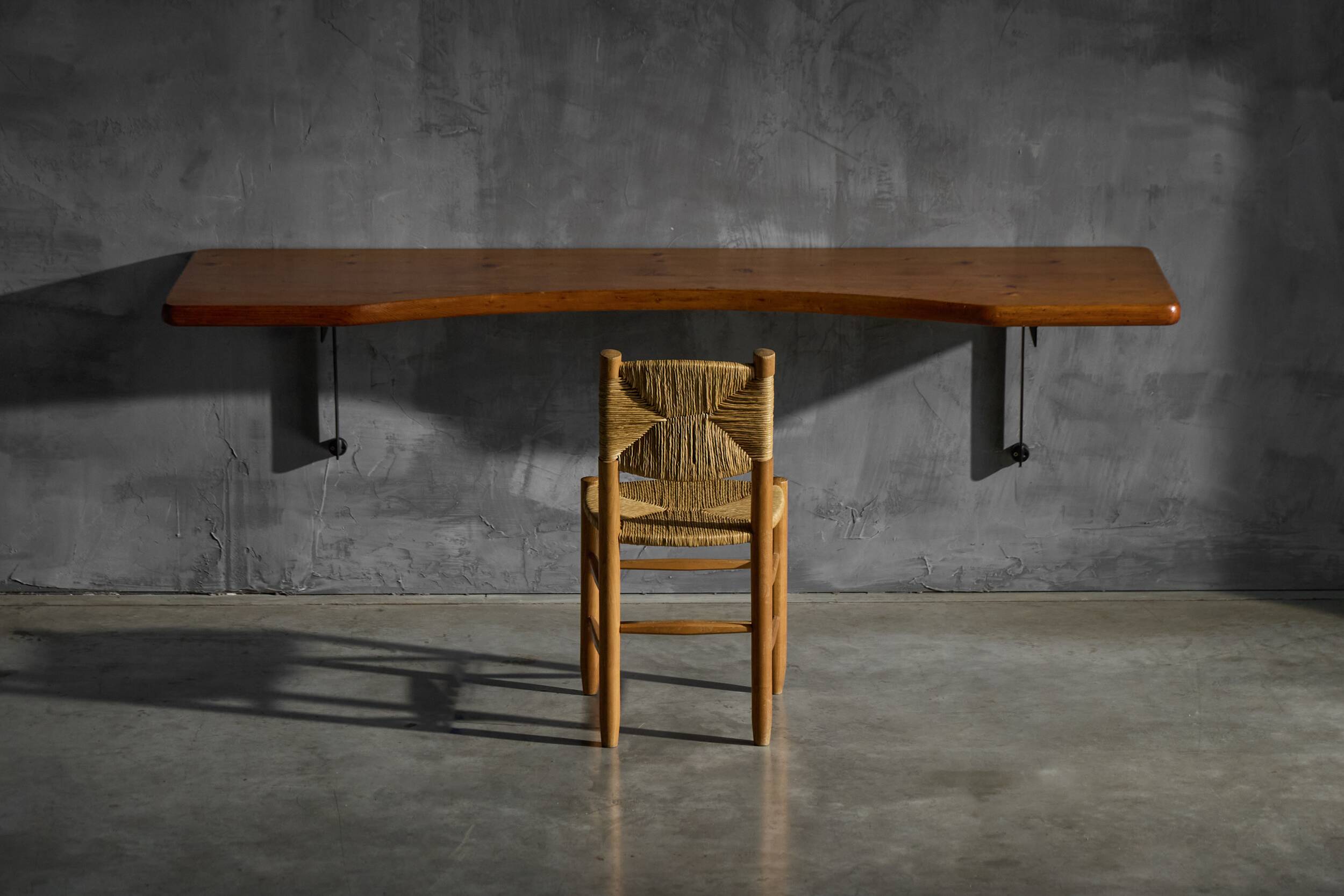 Wall-mounted desk by Charlotte Perriand, France, 1950s