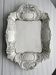 Old white ceramic tray, old dish.