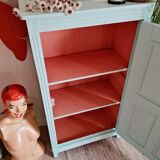 Parisian wardrobe small format soft green interior terracotta