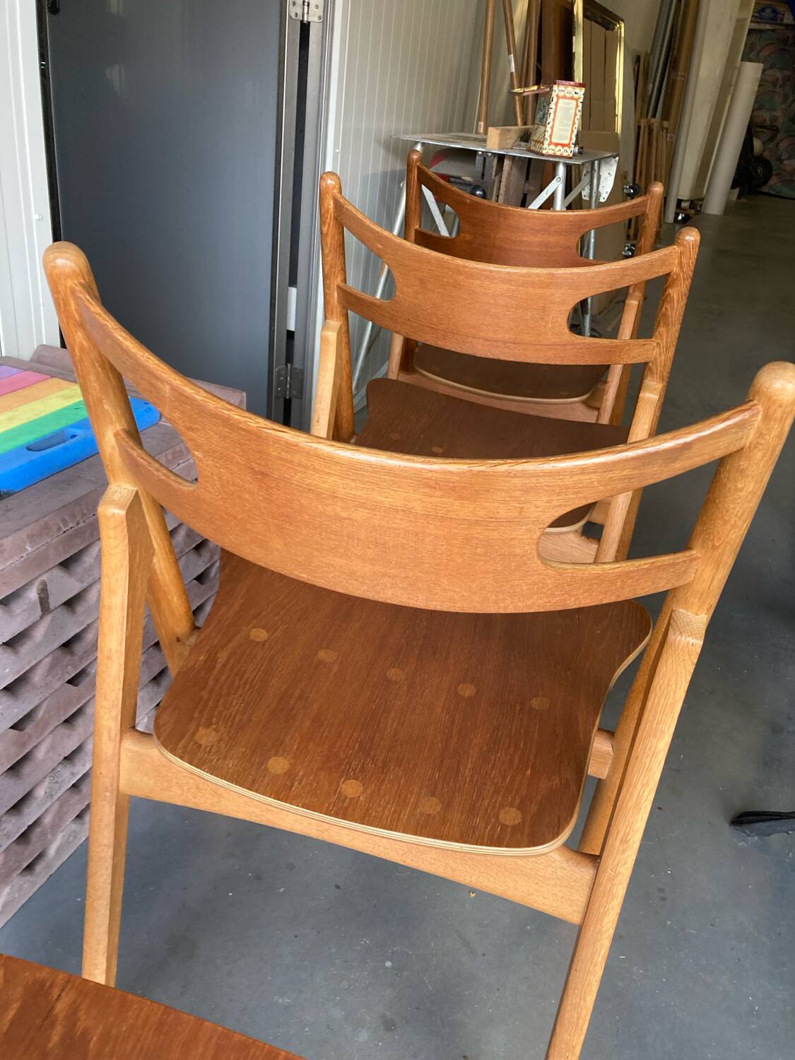 Chaises CH29 Sawbuck par Hans Wegner pour Carl Hansen & Son. Lot de 4