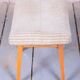 Mid-Century Stool in Upholstery and Beech, Slovakia, 1960s