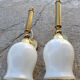 Pair neo classic golden brass sconces 50s