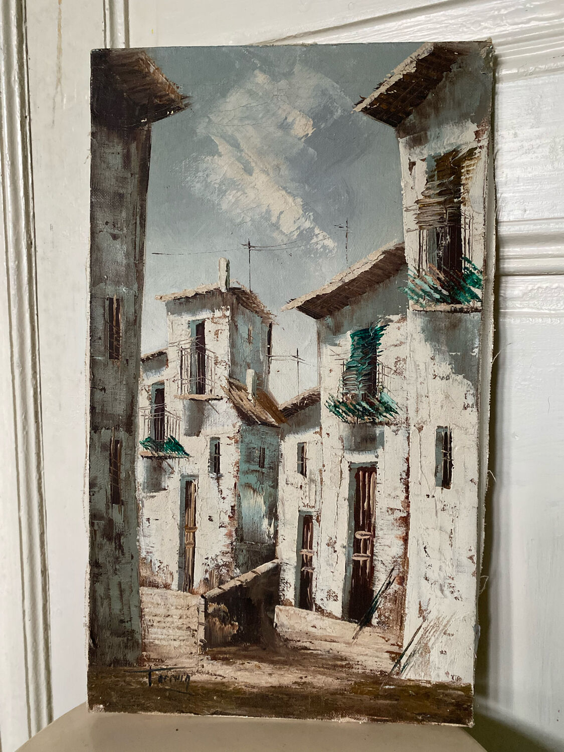 Peinture sur toile village d’Espagne