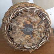 Old Woven Dame-Jeanne with Handle and Cork Stopper