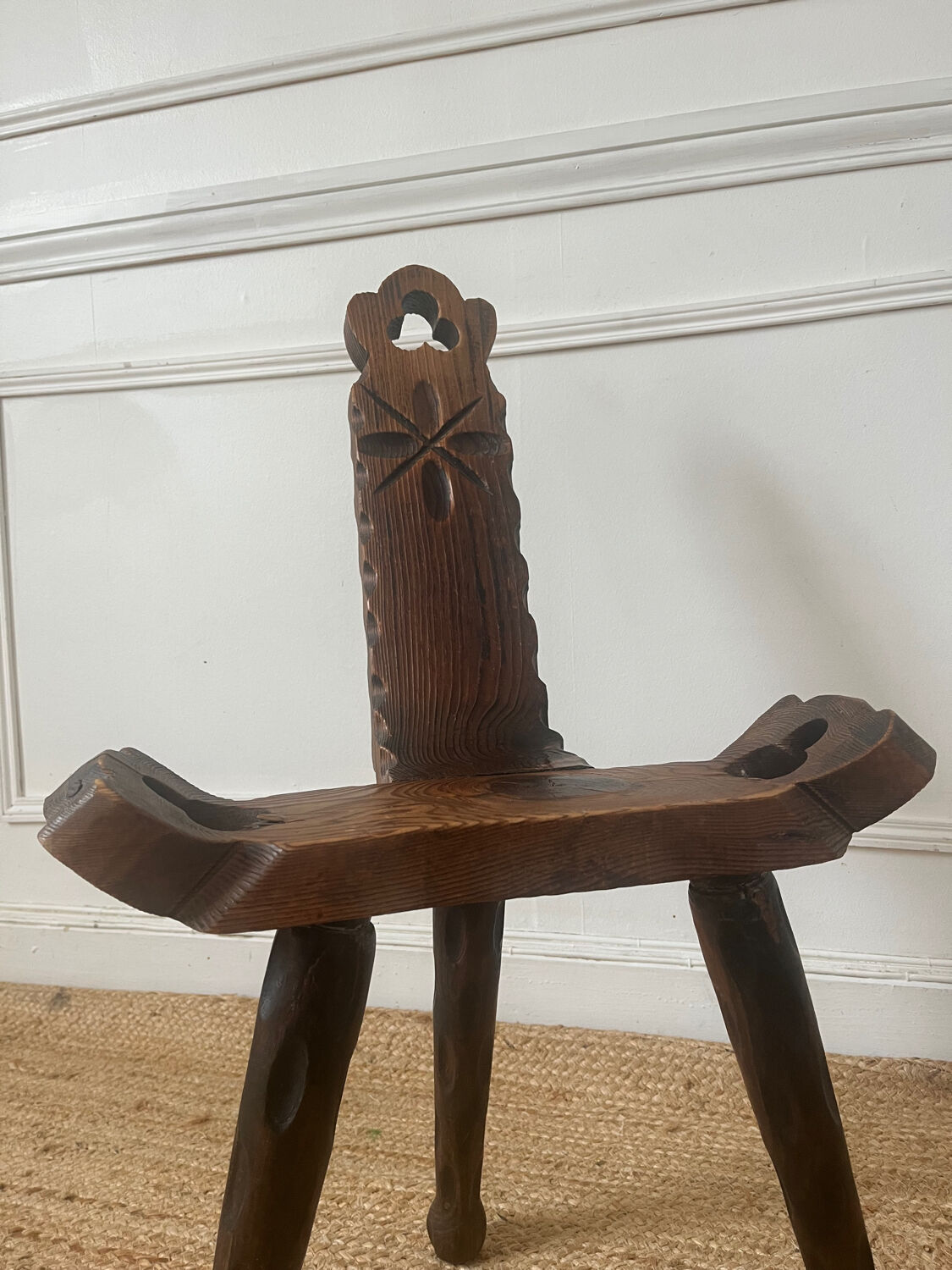 Brutalist tripod chair