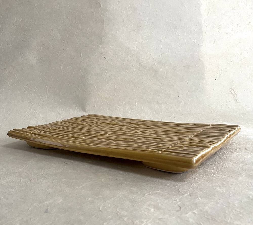 Ceramic trivet or cheese board – Boch La Louvière style, Keralux, Raymond design