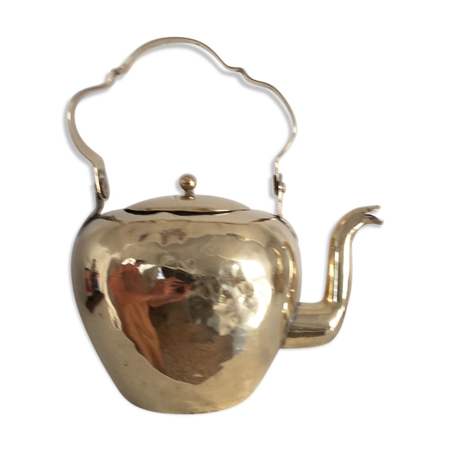 Napoleon III period gilded copper kettle