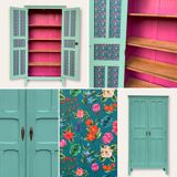 Parisian wardrobe art deco panel 1940