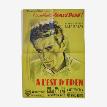 Affiche cinéma "A l'est d'Eden" James Dean, 1955