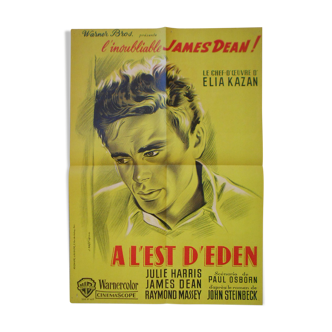 Affiche cinéma "A l'est d'Eden" James Dean, 1955