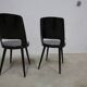 Pair of Baumann Montdor model chairs restored black 1980