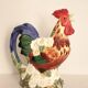 Vintage slip rooster pitcher