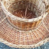 Wicker bottle holder bar basket