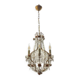Vintage Crystal Rose Chandelier
