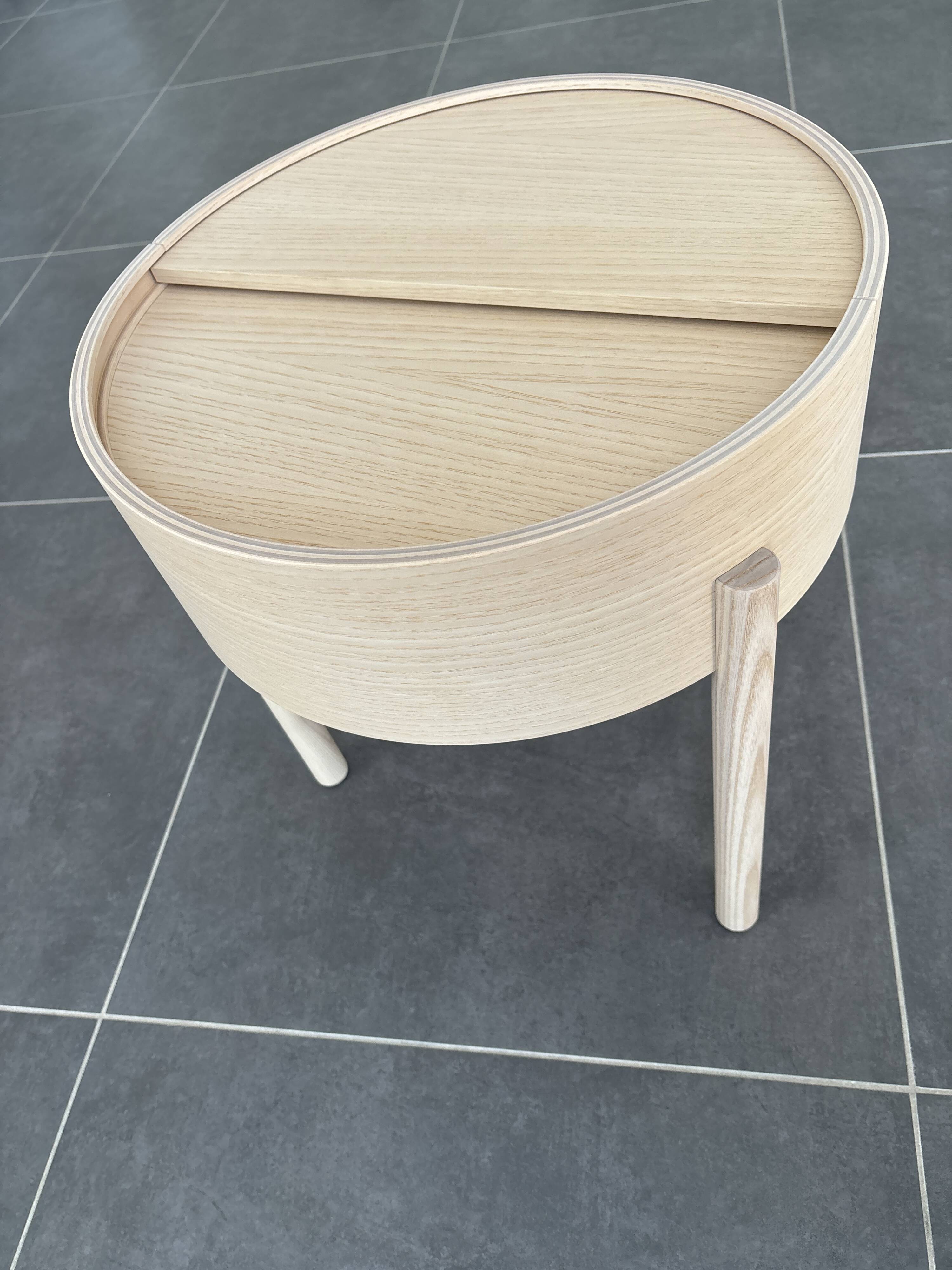 Woud - Arc Side Table, White Ash