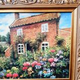 Huile sur bois maison anglaise