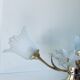Ceiling lamp art deco flowers three fires