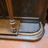 Old oak cloakroom or coat rack