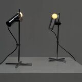 Set of two chrome table lamps by Targetti