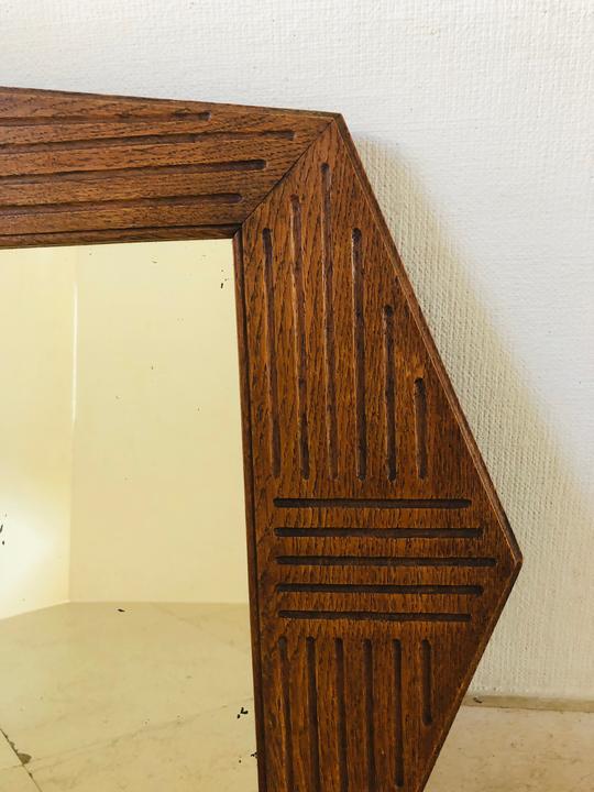 Art deco wooden mirror 75x53cm