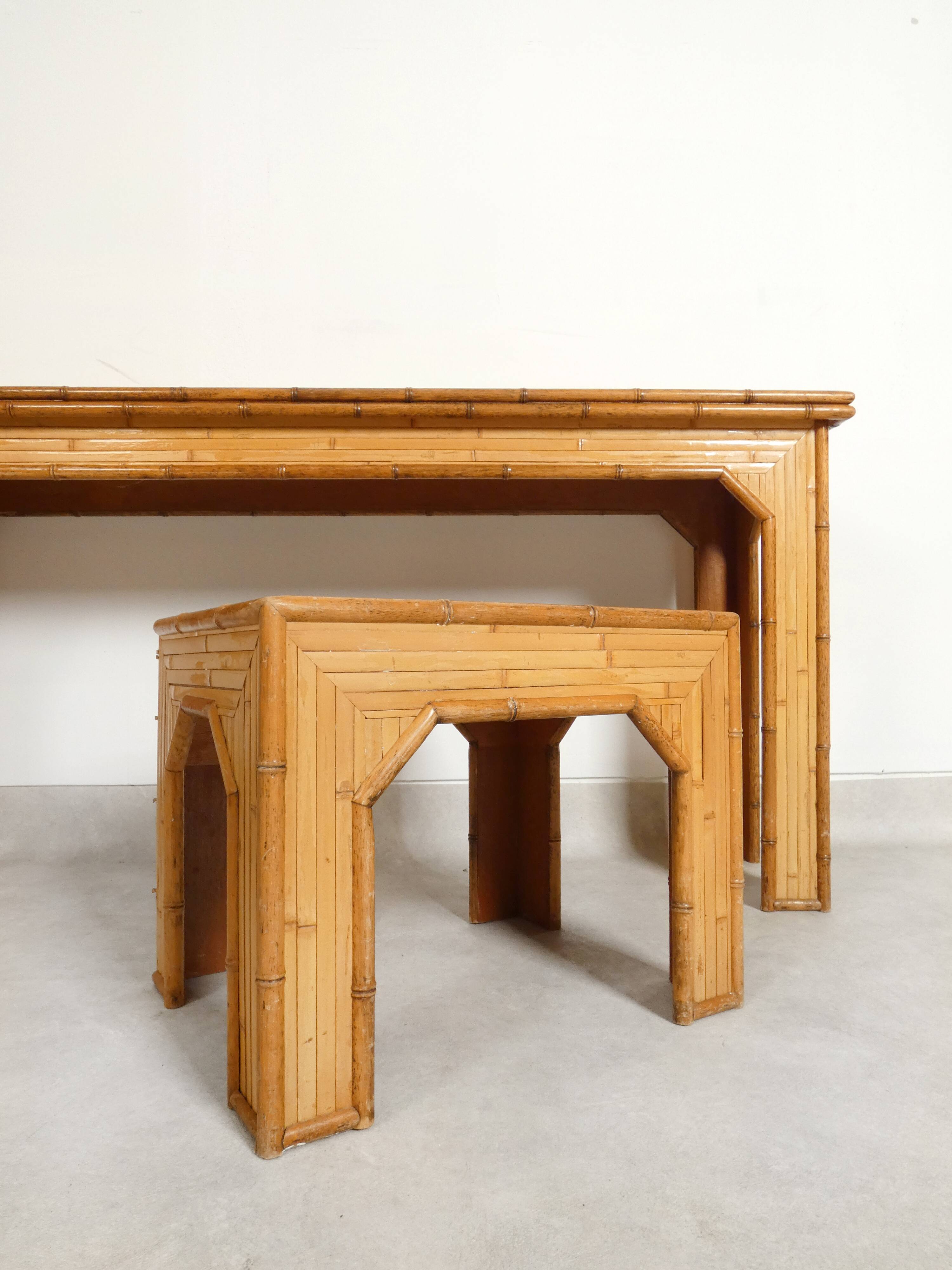Dressoir console and side table bamboo