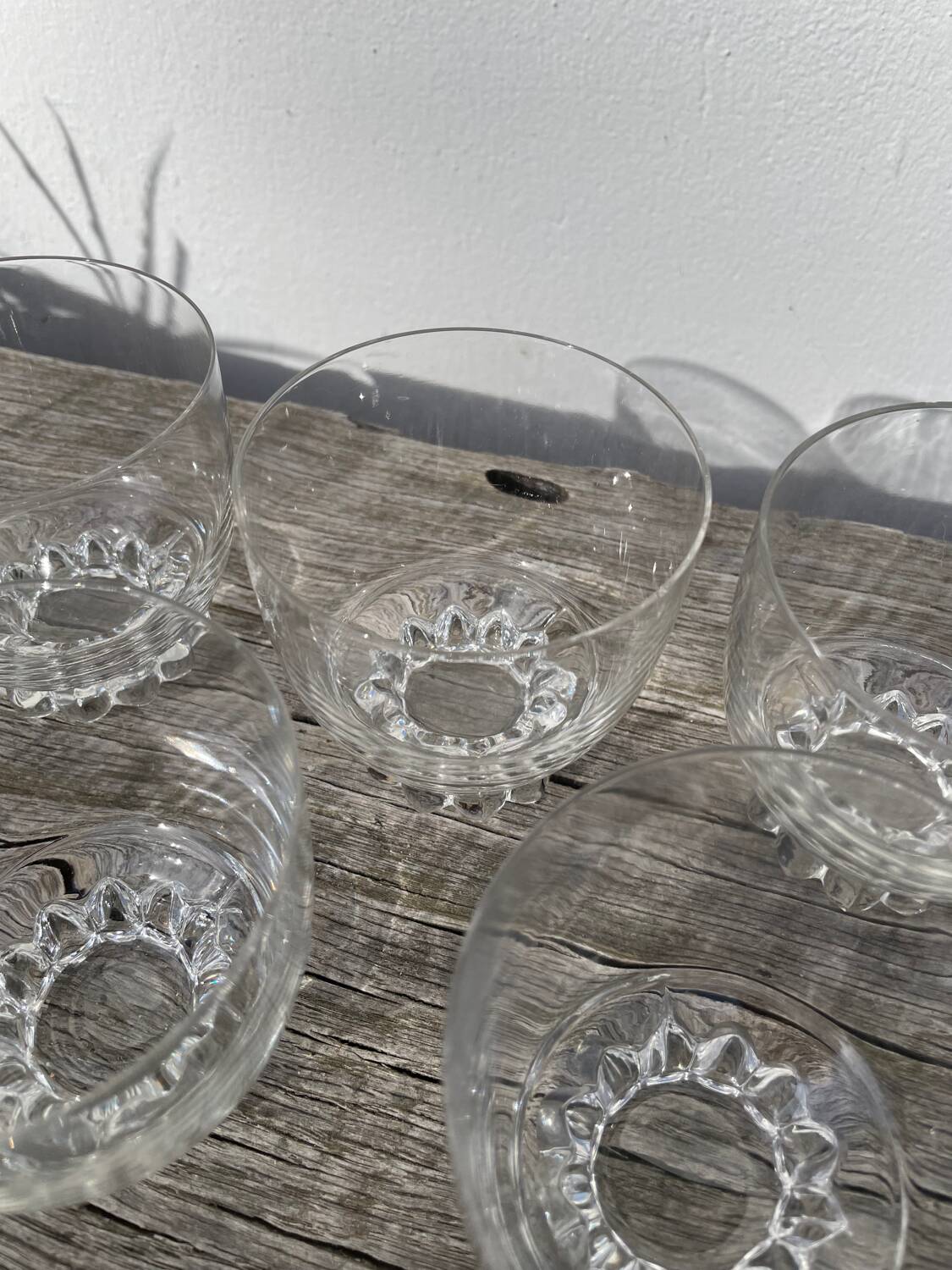 6 crystal glasses