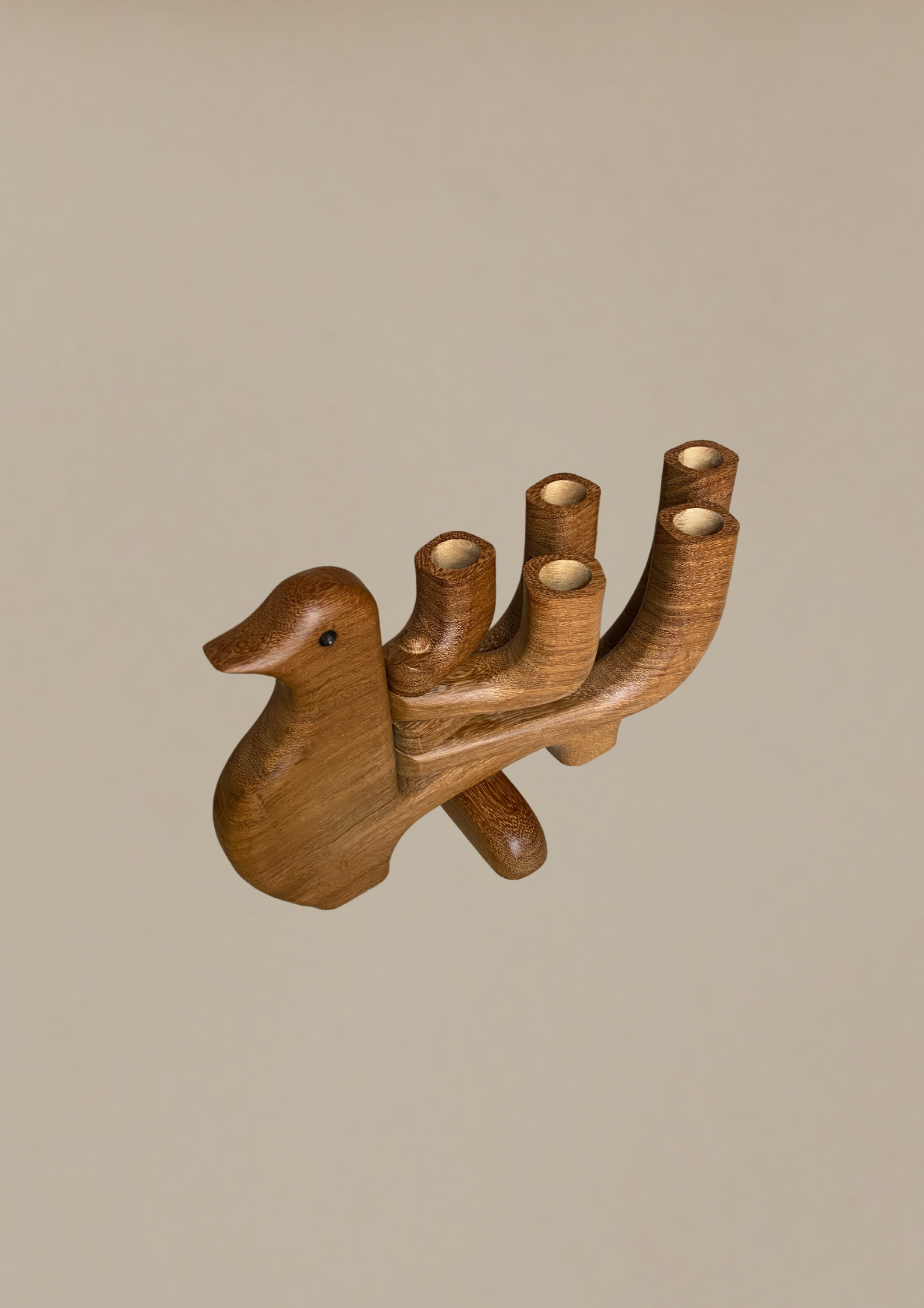 Wooden candle holder Colombe