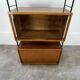 Modular shelf from the 1950s, wood and metal, vintage.