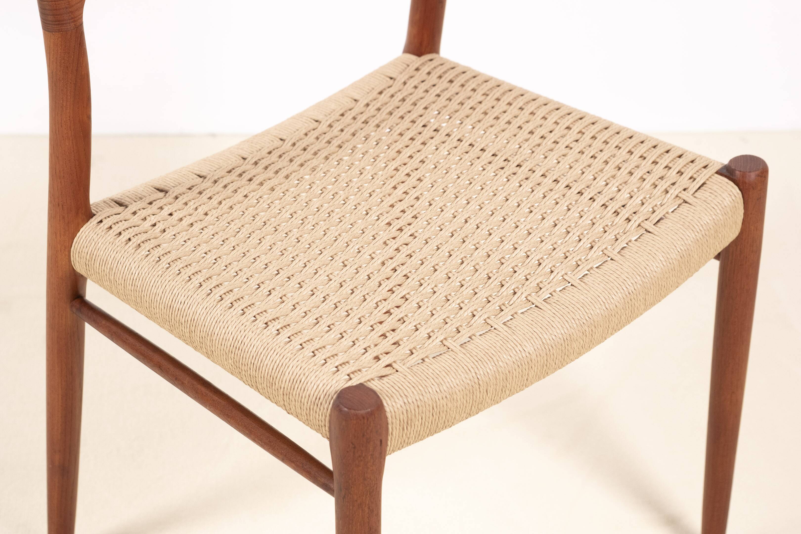 3x Niels Møller Chair Model 75 in Teak, 1960s Denmark